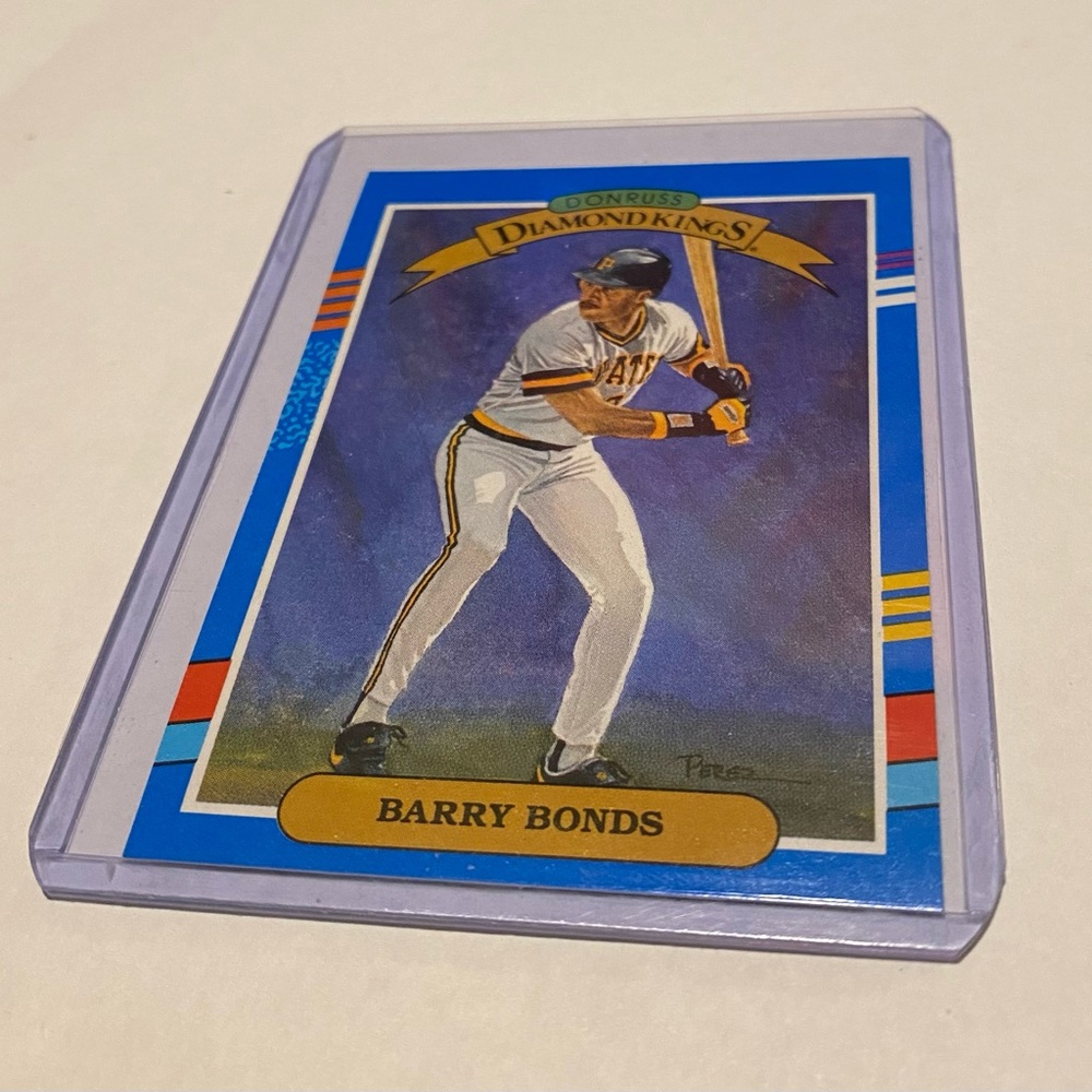 Barry Bonds 1990 ERROR Card Donruss Diamond Kings Vintage Collectible